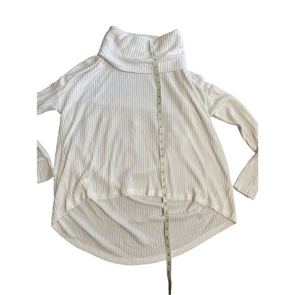 Anthropologie Saturday Sunday Ivory Brushed Ribbed cowl Neck Pullover Sweater wh - Picture 6 of 10